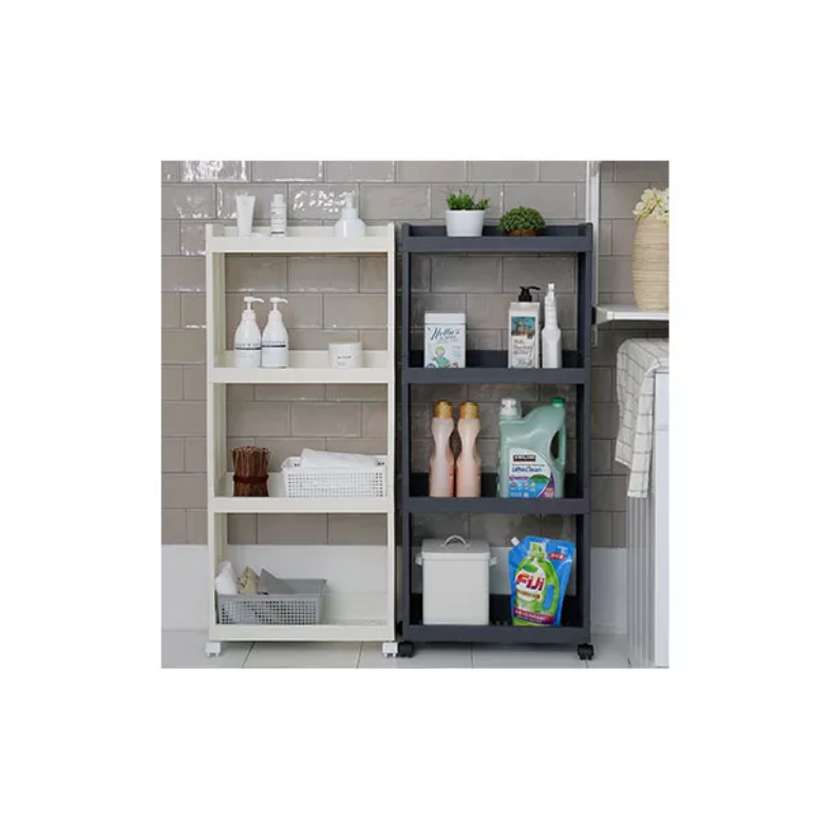 High Quality Storage Rack Cart Removable Mobile Shelf Rolling Utility Shelf Trolley Narrow Space Storage Organizer