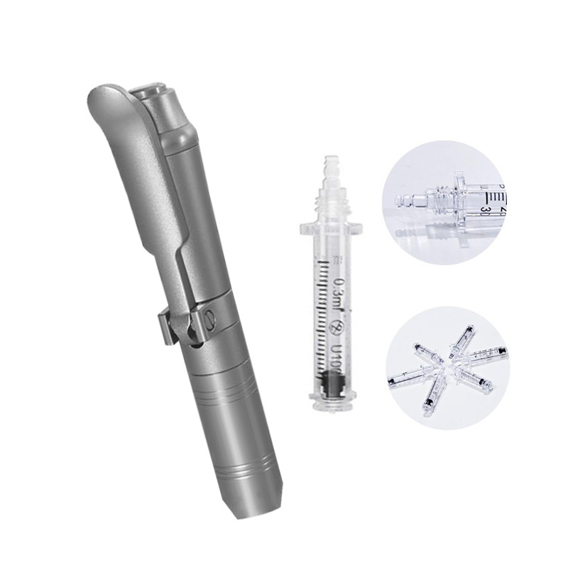 Fast Delivery 2in1 Meso Gun Hyaluronic Pen 0.3ml&0.5ml Head Gold Hialuron Acid Injector Noninvasive Lip Injection