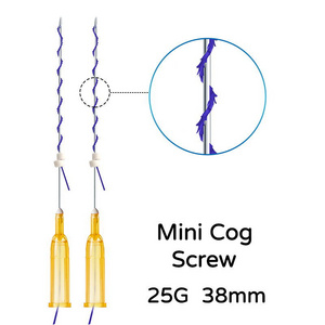 Korea newbeauty firmosa suture face polydioxanone v lift mini screw cog 27g 25g 38mm pdo thread for skin