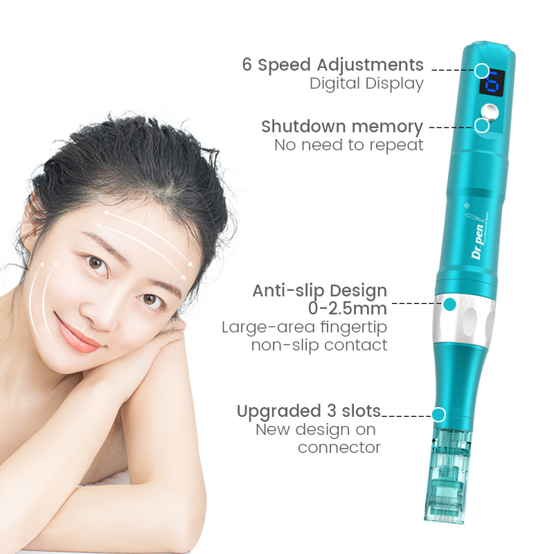 korea New professional skin care Wireless Dermal pen A6S micro needling therapy AMTS Dr Pen microneedle