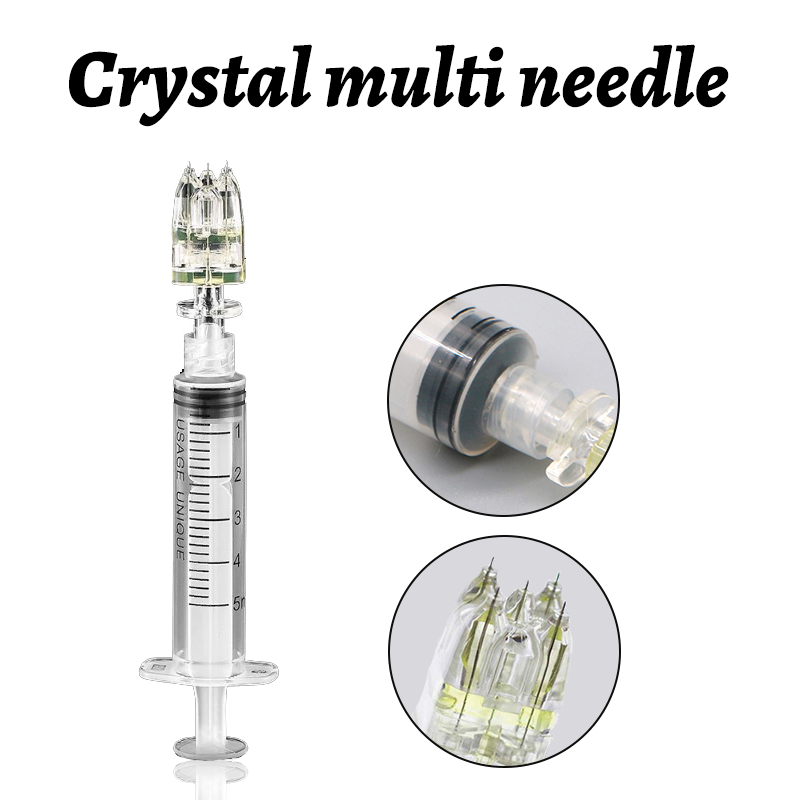 Korea mesotherapy beauty 5pins syringe meso nano multi injector shot needle for hyaluronic acid