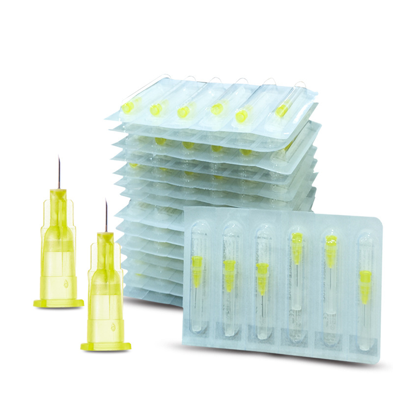 Safety sterile disposable yellow 30g 4mm meso hypodermic needles for mesotherapy