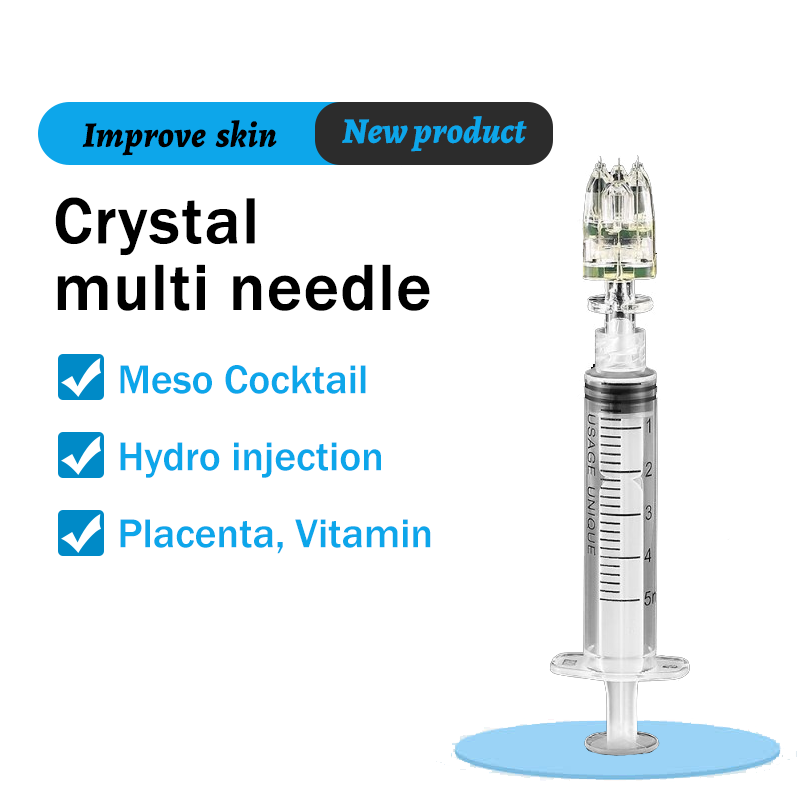 Korea mesotherapy beauty 5pins syringe meso nano multi injector shot needle for hyaluronic acid