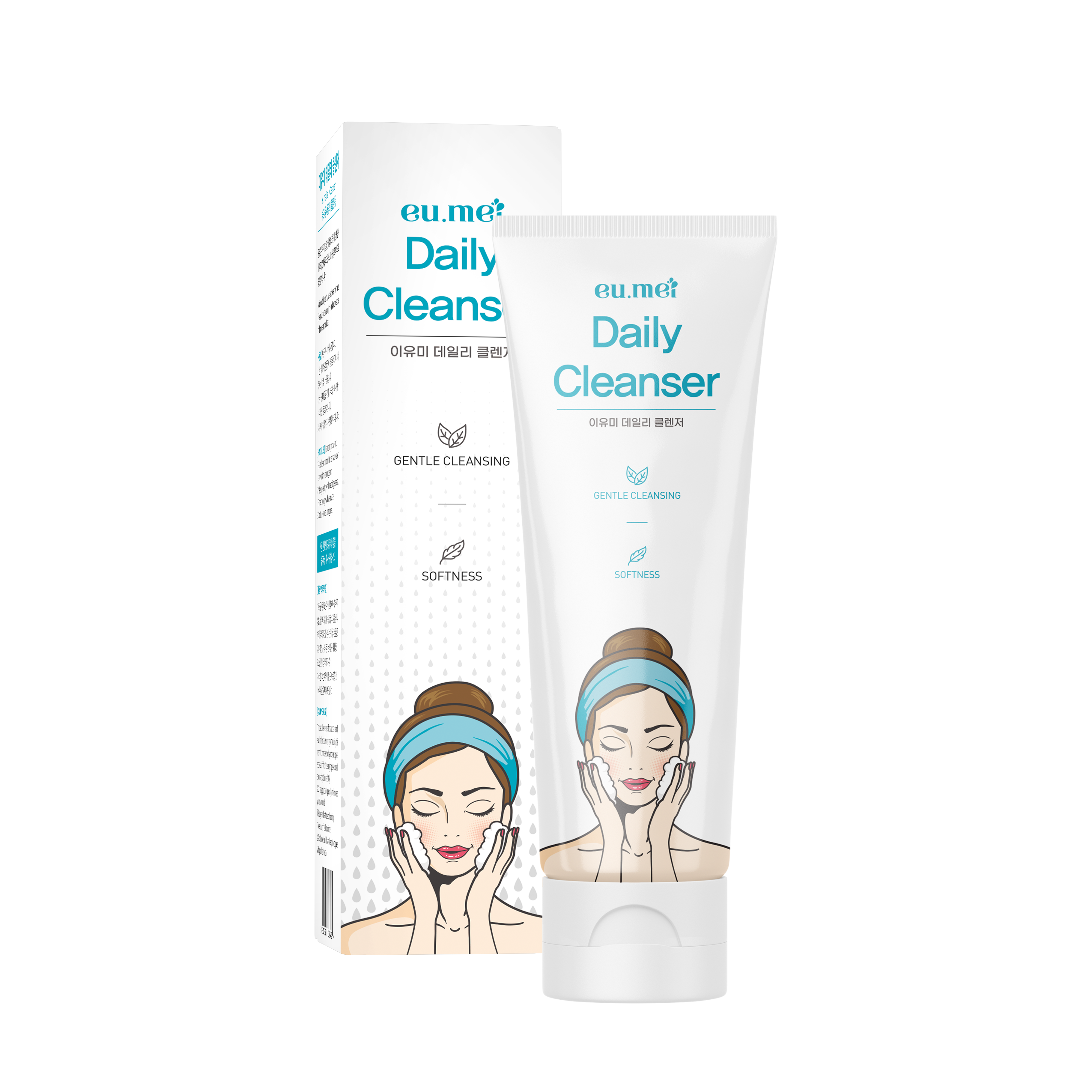 EUGENE BIOTECH2 EU.MEI DAILY CLEANSER having a rich bubble gently wrap the entire face, cleansing makeup residue and pores