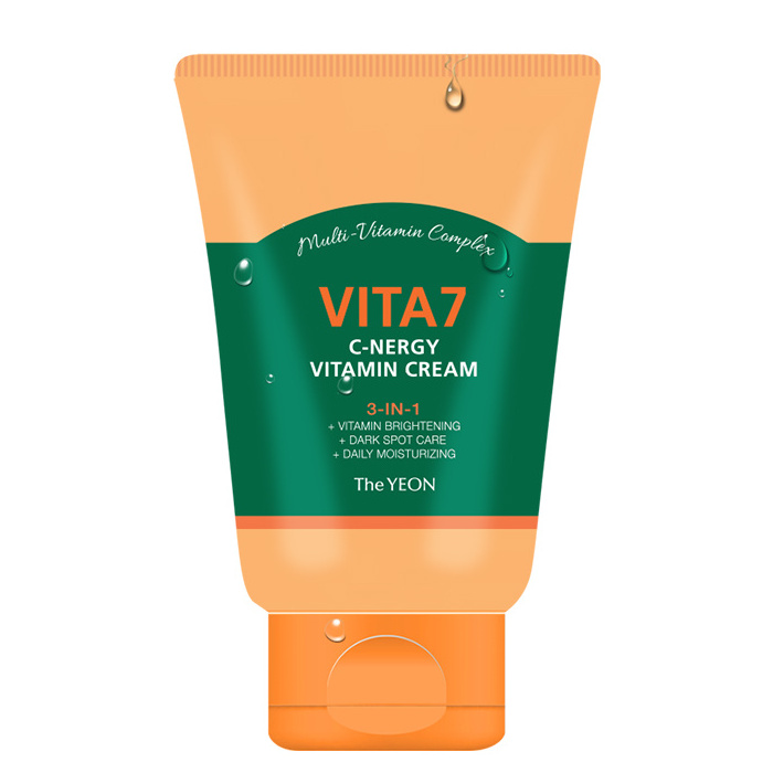 Korean The YEON Vita7 C-nergy Vitamin Cream 7 Vitamin complex nourishes the skin  Jeju Hallabong Extract