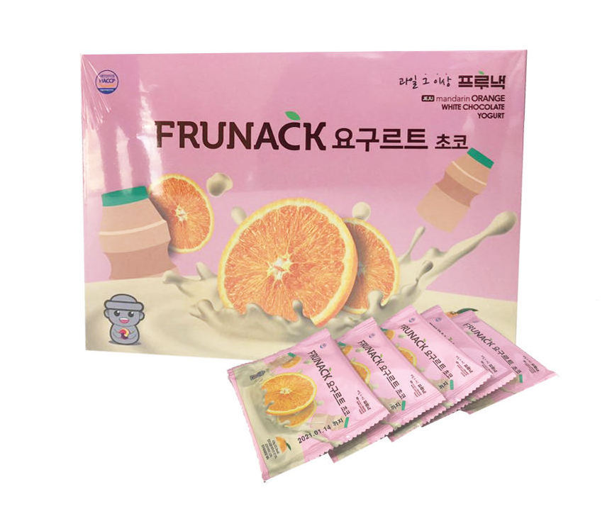 JEJUFARM21 2 FRUNACK Yogurt Chocolate 12 pieces containing Korean Jeju Mandarin orange dried fruit snack