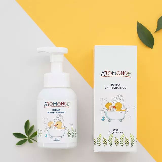 Hot New Products Korea Suppliers natural Baby's Bubble Bath Promotional ATOMONDE baby Derma Bath & Shampoo