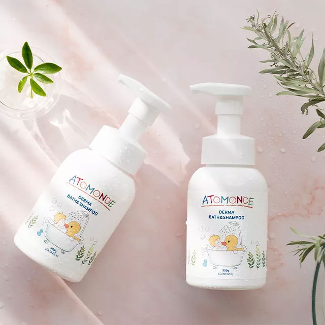 Hot New Products Korea Suppliers natural Baby's Bubble Bath Promotional ATOMONDE baby Derma Bath & Shampoo