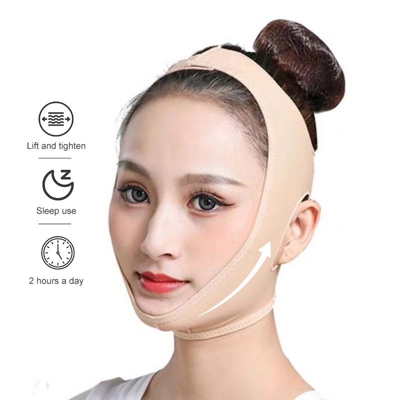 Anti Wrinkle Slim Face Mesh Fabric Slimming Lifting Belt V-line Chin Cheek Lift Up Band Bandage