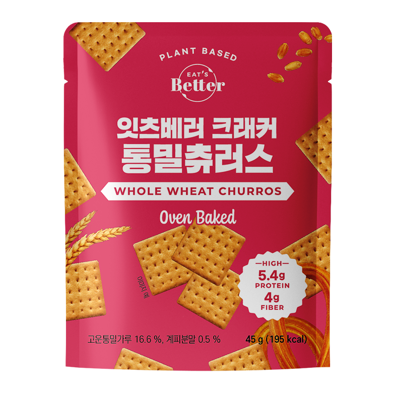 (The Planteat) High Quality Factory Price Asian Delicious Snack Eat's Better Cracker Whole Wheat Churros