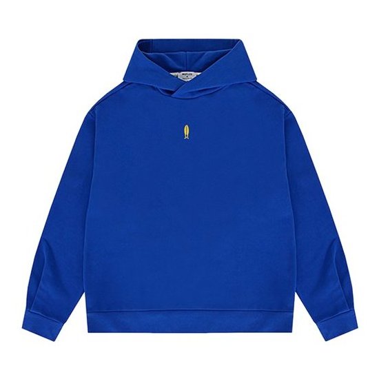 Korean Fashion Clothing Surfboard Emblem Hoodie Blue BLUE XS by Lotte Duty Free