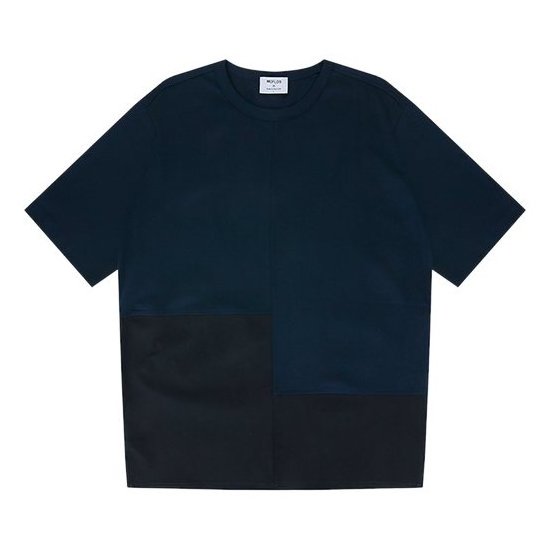 Korean Fashion Clothing Woven Mix T-shirt Navy NAVY XL by Lotte Duty Free