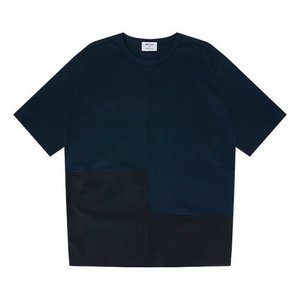 Korean Fashion Clothing Woven Mix T-shirt Navy NAVY XL by Lotte Duty Free