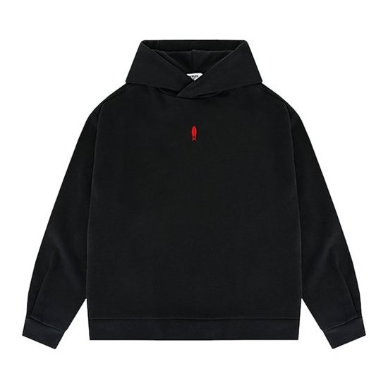 Korean Fashion Clothing Surfboard Emblem Hoodie Black BLACK S by Lotte Duty Free