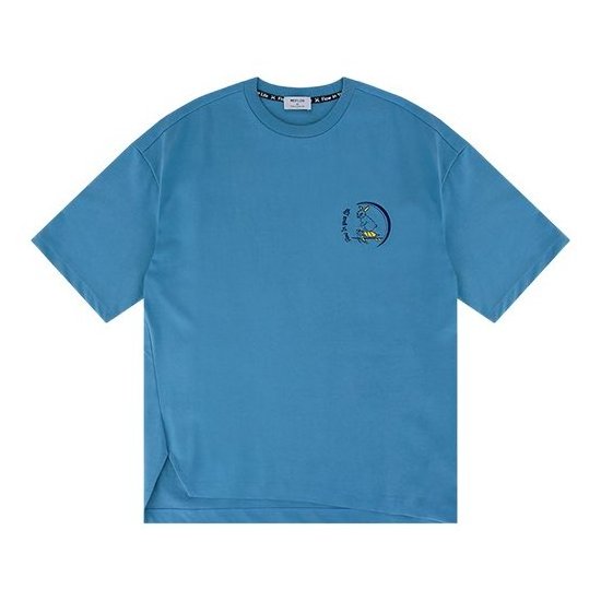 Korean Fashion Clothing Rabbit and Turtle Surfing T-Shirt S/Blue BLUE L by Lotte Duty Free