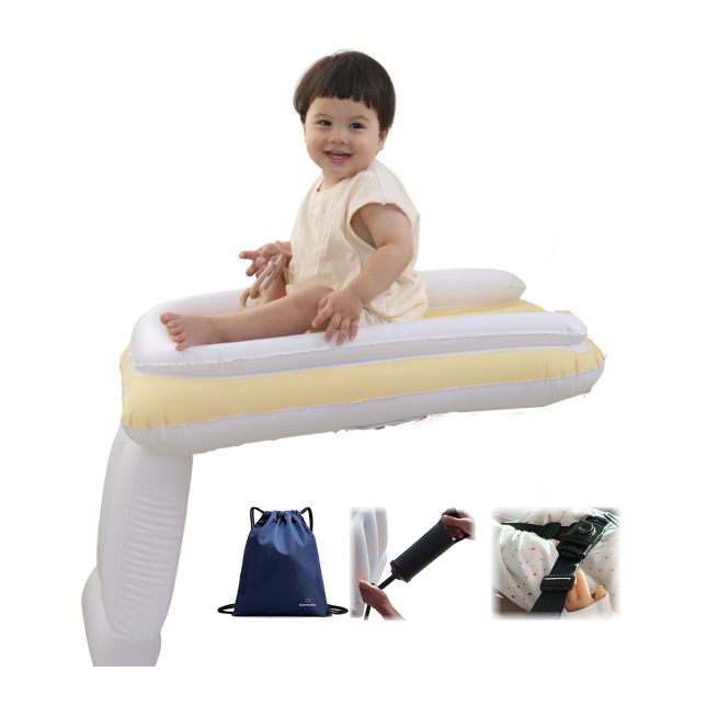 Hot Sell Soft Inflatable Airplane Infant Travel Bed Inflatable Child Airplane Travel Bed Airplane Seat Extender