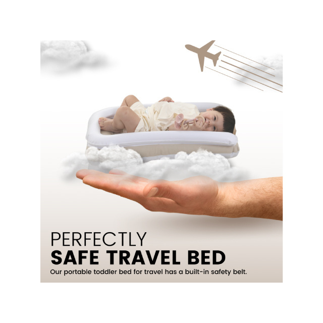 Hot Sell Soft Inflatable Airplane Infant Travel Bed Inflatable Child Airplane Travel Bed Airplane Seat Extender