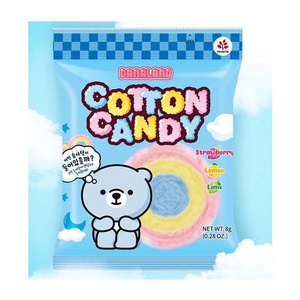 Latest Arrival Beauty Mixed Cotton Candy Organic Korean Shipping Colorful Candies Snacks Various Flavors Candy Soft