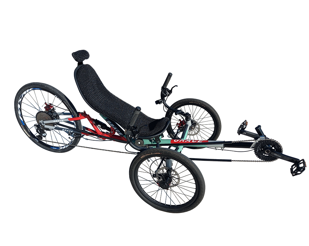 Recumbent a bicycle made in korea three-wheeled travel bicycle