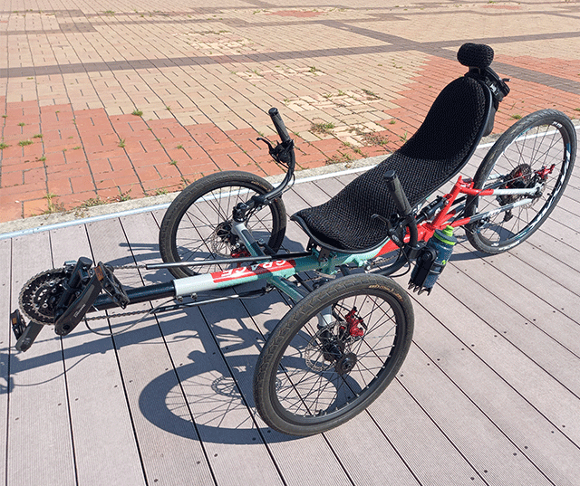 Recumbent a bicycle made in korea three-wheeled travel bicycle