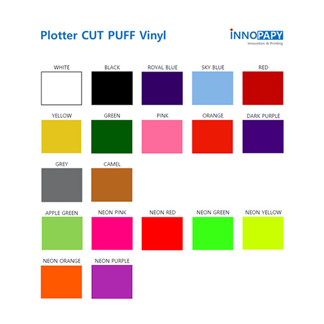 Excellent PUFF effect by heat press Plotter CUT PUFF Film made in South Korea