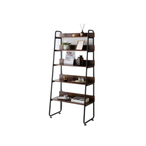 MOBON Wide Adjustable Tall Bookcase 5-tier Rustic Wood and Metal Standing Bookshelf, Industrial Vintage Book Shelf Unit