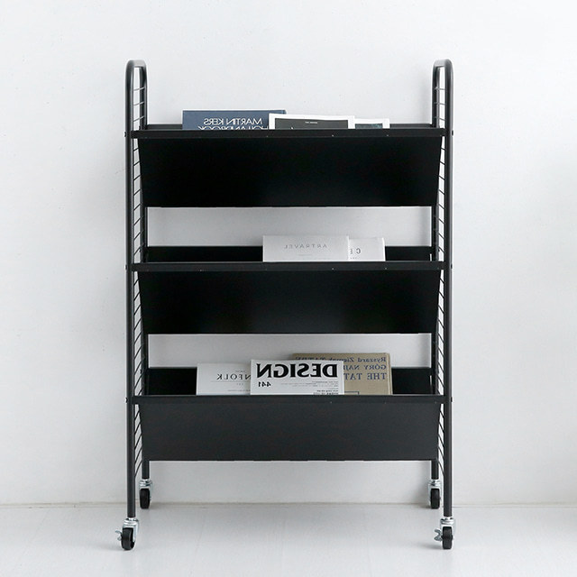 RATNER Floor-Standing Magazine Rack 3-tier the deep and wide V-shaped shelf is generous in size and has good storage capacity