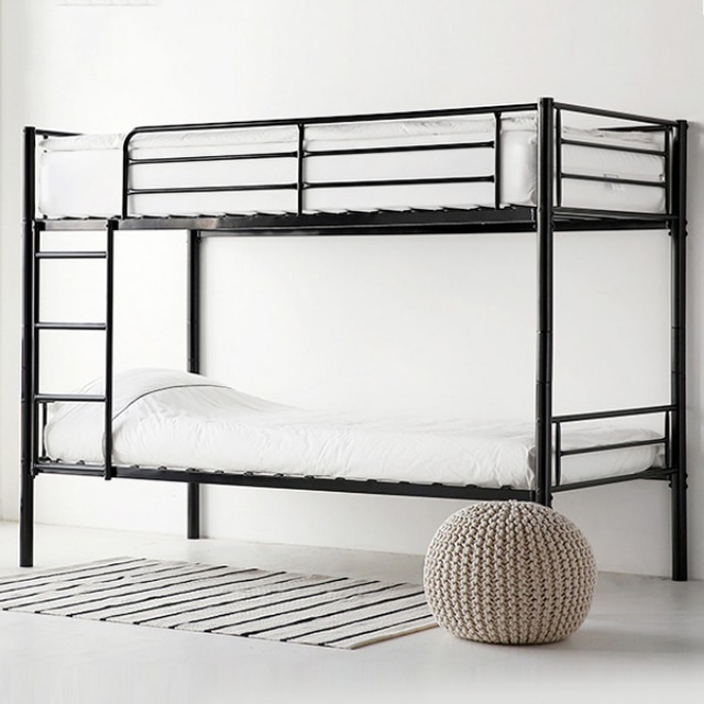 MARINO Twin and Single Two Story Bed Frame (Detachable) It is a durable and space-efficient item with a sturdy steel frame