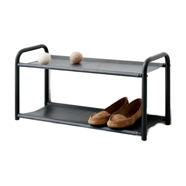 MALGO Shelf 600 2-tier High quality Wall fixing Shelf with a modern steel frame and a shelf made of strong sunthetic fiber