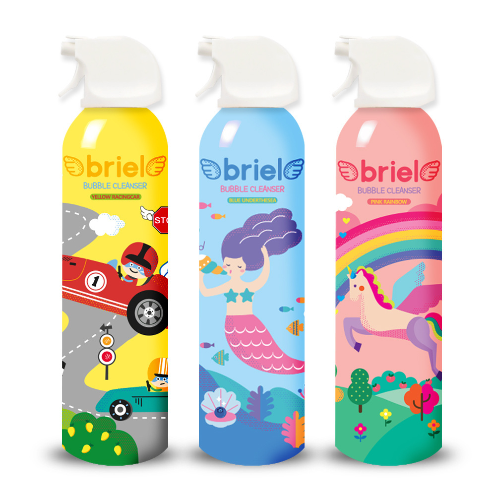 Baby's Bubble Bath Briel Blue under the sea bubble cleanser 200ml Safe and Fun Bath Play Chewy Foam Formula No Artificial Colors