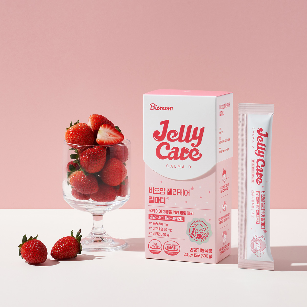 (biomom)-biomom jelly care calma D jelly sticks for child calcium magnesium vitamin D yogurt flavored KOTRA