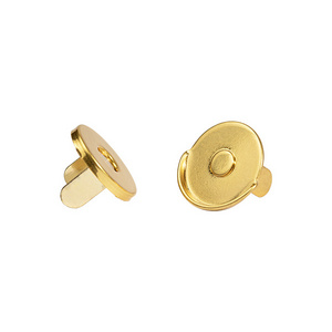 Wholesale High Quality Gold Round Magnetic Snap Fasteners Handbag Purse Metal Hardware Custom Style Color Logo Made in Korea