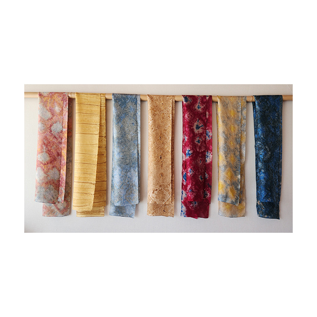 Made In Korea Hot Product Outstanding quality utilizing Korean traditional dyeing Hussibidan Silk Scarf (ocher)