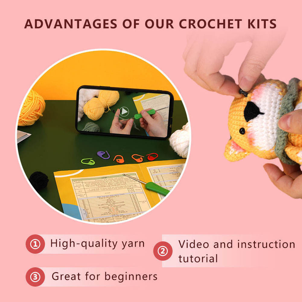 DIY Handmade crochet for kids wobbles crochet kit for beginners beginner crochet kit