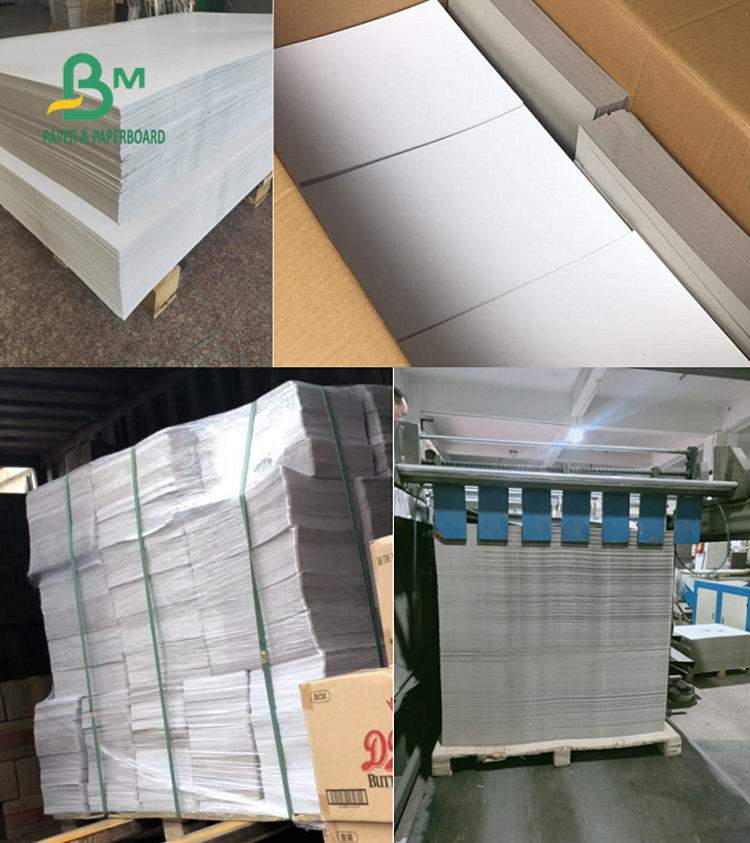 400gsm 18PT White Coated Grey Back Recyclable Carton Board Duplex Paper Sheets for Packaging Box