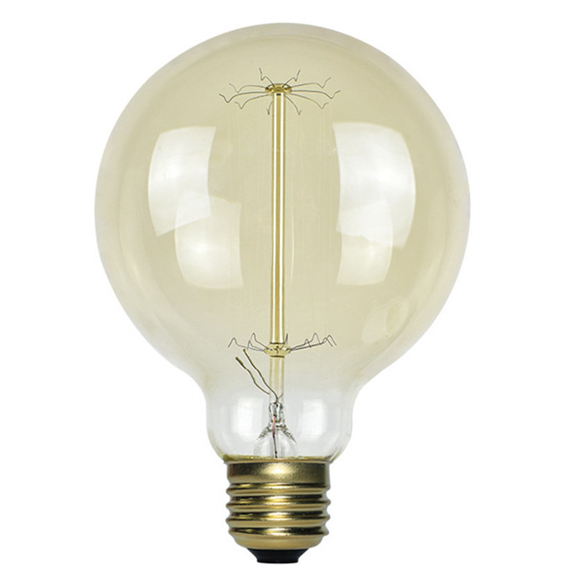 G-95 Squirrel cage Factory Price Filament Tungsten Edison Bulbs Antique  Amber Glass 40 watt G80 Led Lamp