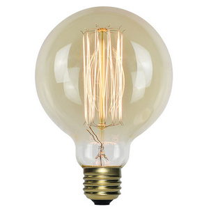 G-95 Squirrel cage Factory Price Filament Tungsten Edison Bulbs Antique  Amber Glass 40 watt G80 Led Lamp