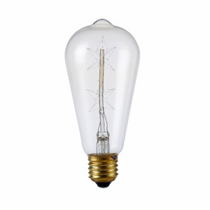 ST64 Stars Clear Glass Vintage Edison LED Light Bulbs 40W E27 220V Tungsten Filament Bulb Decorative Lighting  Bulb Lamp  Amber