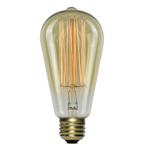 ST64 Nipple Squirrel Cage Retro Decorative Lighting Edison Bulb Light Incandescent Amber Glass E27 Base