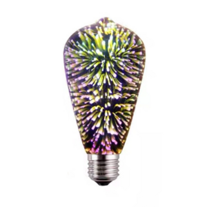 ST64  E27 Led Bulb 3D Fireworks Led Bulbs Decorative Light Bulbs for Atmosphere Decor