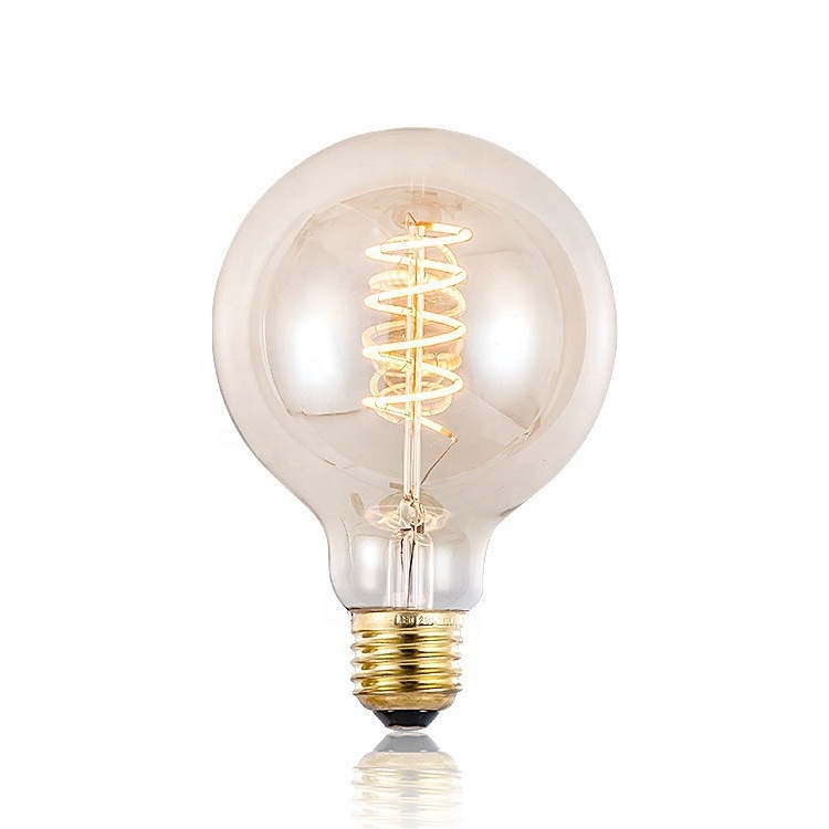 G95 Smart Bulbs Tungsten Incandescent Soft Filament Edison Light Bulbs E27 Retro LED Lamps 2300K Vintage Decoration