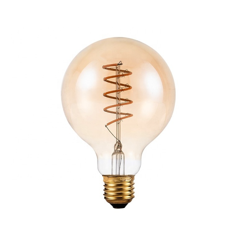 G95 Smart Bulbs Tungsten Incandescent Soft Filament Edison Light Bulbs E27 Retro LED Lamps 2300K Vintage Decoration