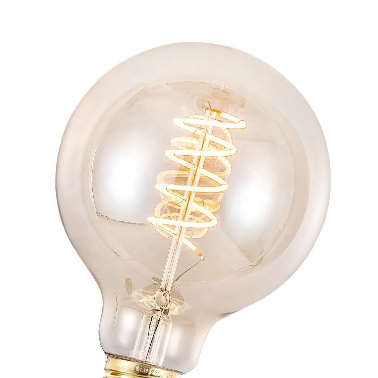 G95 Smart Bulbs Tungsten Incandescent Soft Filament Edison Light Bulbs E27 Retro LED Lamps 2300K Vintage Decoration