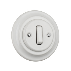 Retro porcelain button switch 1 key,ceramic rocker switch,porcelain light switch