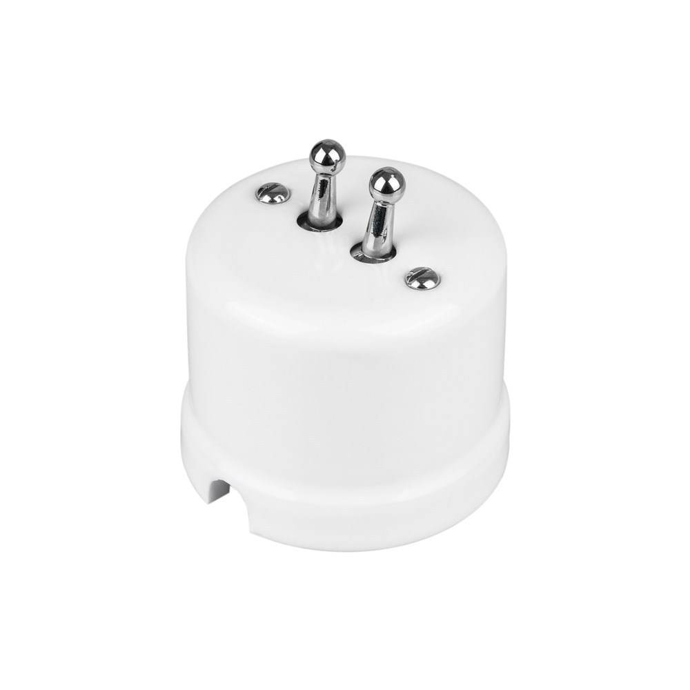 Hot sale Classic porcelain 1 gang two way toggle switch with chrome knob