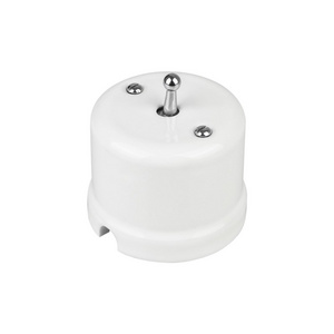 Hot sale Classic porcelain 1 gang two way toggle switch with chrome knob