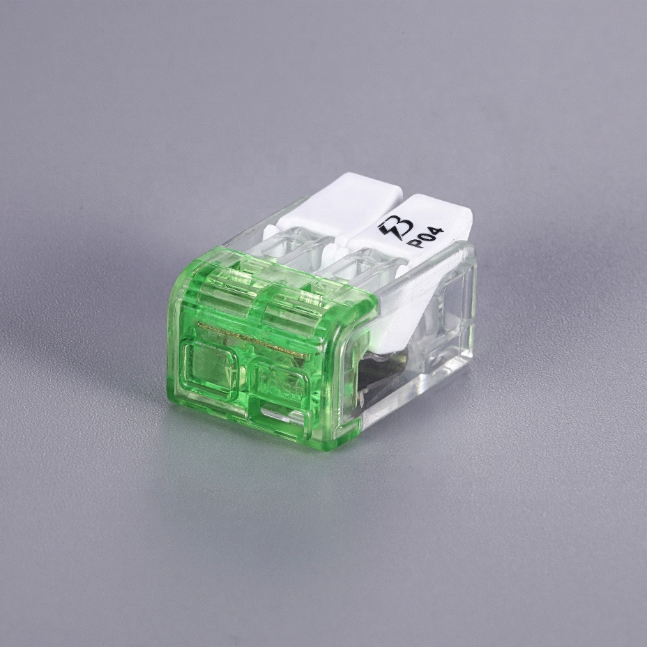 BELEKS hot sale transparent housing compact splicing push in connector with operating levers for LED lights