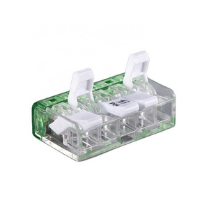 BELEKS hot sale transparent housing compact splicing push in connector with operating levers for LED lights