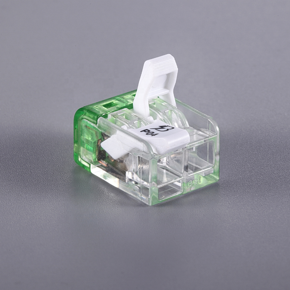 BELEKS hot sale transparent housing compact splicing push in connector with operating levers for LED lights