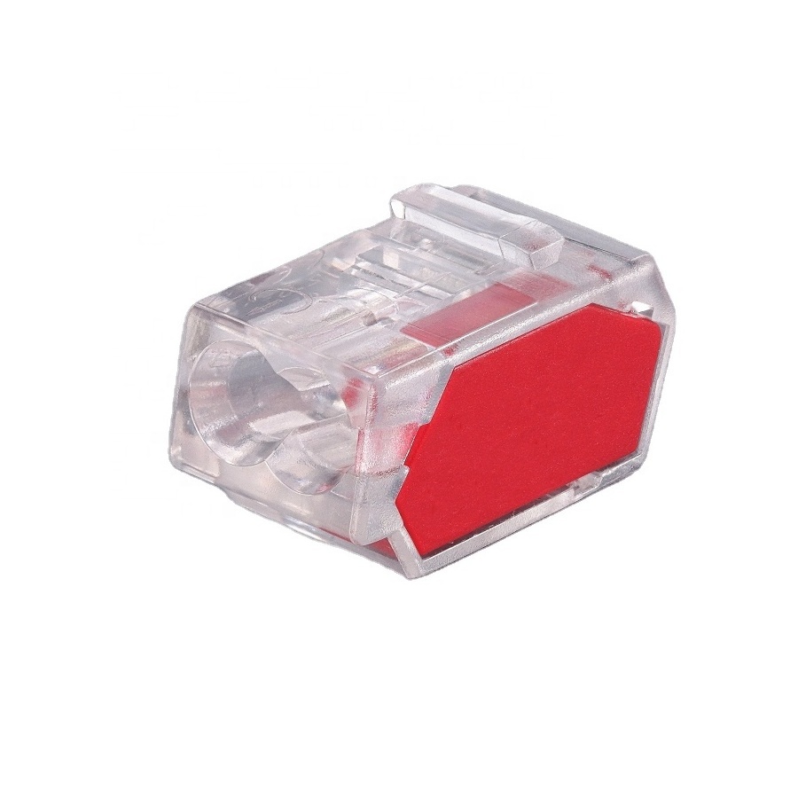 BELEKS 2 pin transparent housing push in wire connector for cable connection and lights